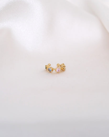 COLORFUL CUBIC ZIRCONIA EAR CUFF