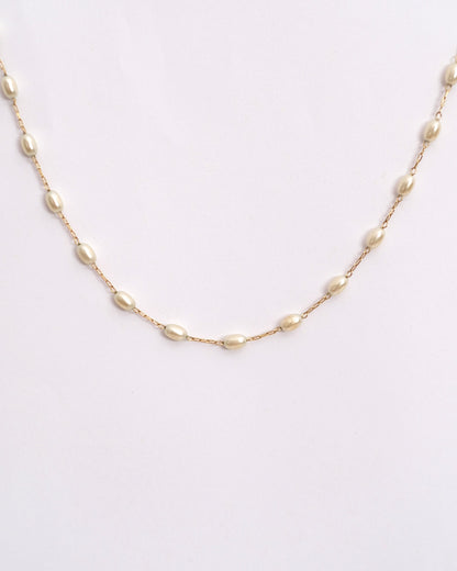 OVAL PEARL NECKLACE