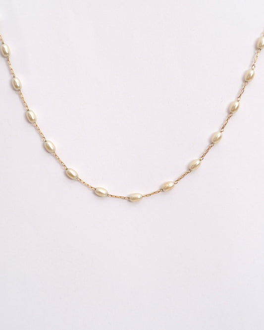 OVAL PEARL NECKLACE