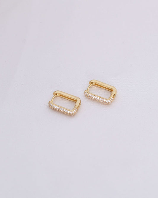 RECTANGULAR CZ CLICKER HOOPS