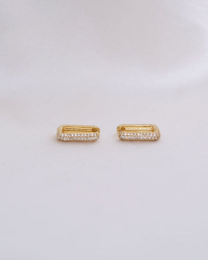 RECTANGULAR CZ CLICKER HOOPS